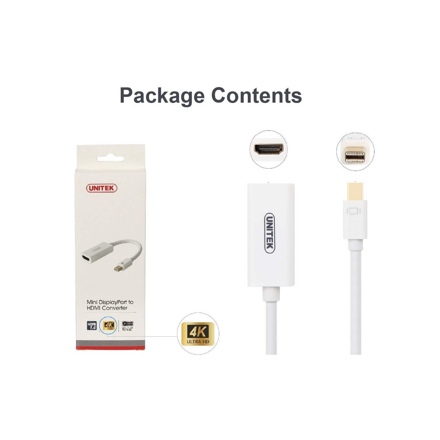 Unitek - Y-6331 - Mini DisplayPort to 4K HDMI Converter — Buy in Cyprus with Fast Delivery