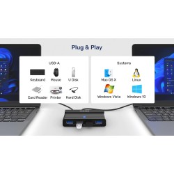 Buy Unitek KVM USB-C 2-Port Switch with 4-Port USB Hub - H1310A - USB-C 2-Port S... in Cyprus, Nicosia, Limassol, Larnaka, Pafos