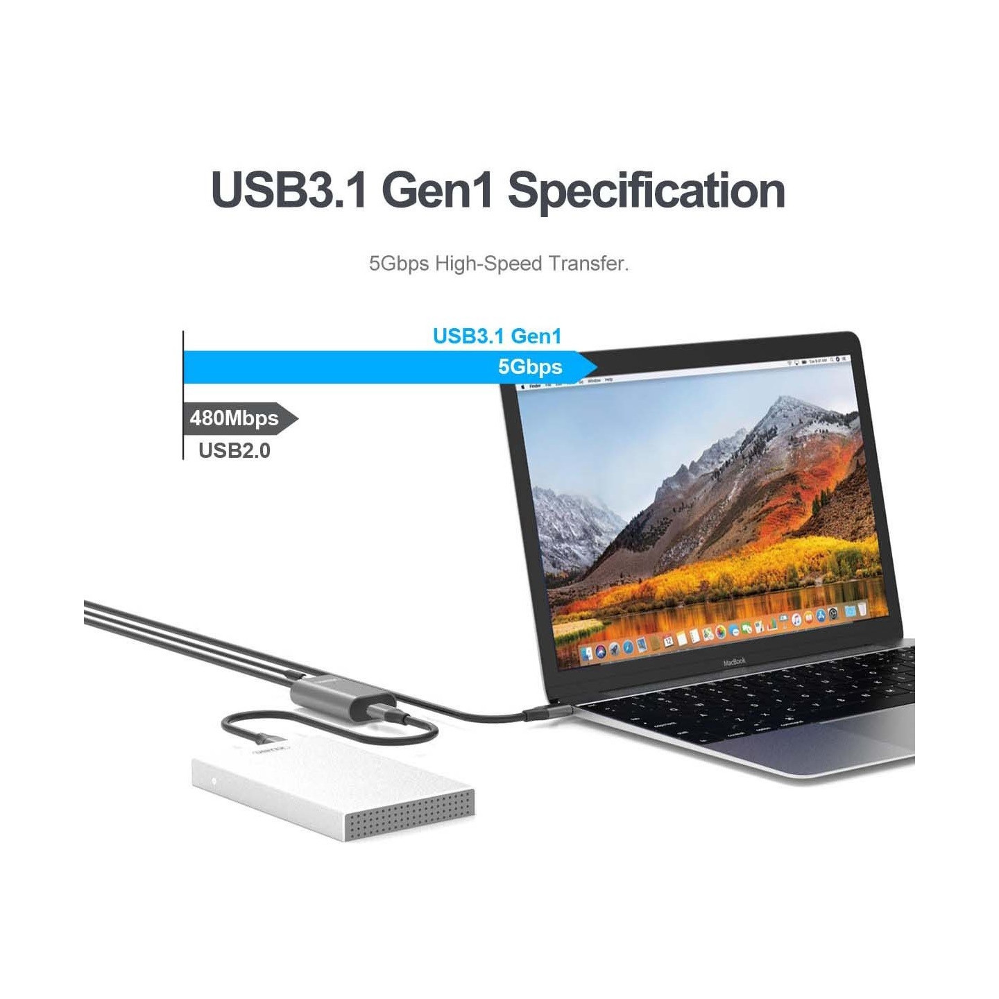 Unitek USB3.1 USB-C Male to USB-A Female - U304A - Active Extension Cable 5m — Buy in Cyprus with Fast Delivery