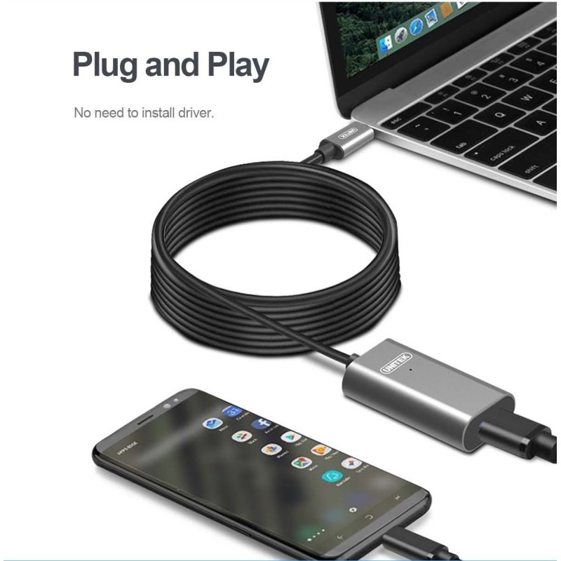 Buy Unitek USB3.1 USB-C Male to USB-A Female - U304A - Active Extension Cable 5m in Cyprus, Nicosia, Limassol, Larnaka, Pafos