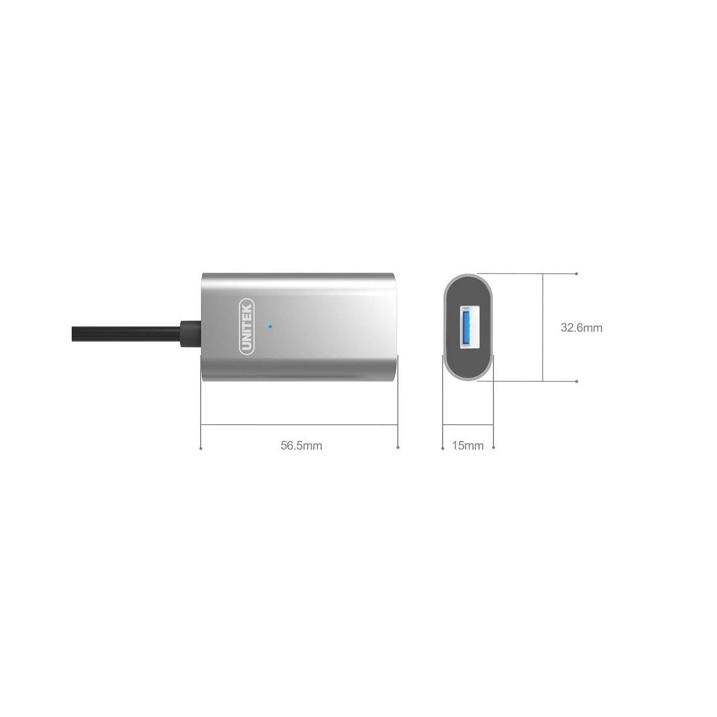 Unitek USB3.1 USB-C Male to USB-A Female - U304A - Active Extension Cable 5m — Buy in Cyprus with Fast Delivery