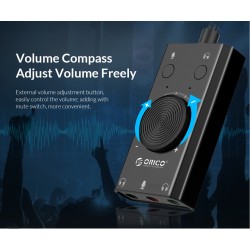 Buy Orico Converter USB-A to Sound Card - SC2 - USB-A to Sound Card with Volume in Cyprus, Nicosia, Limassol, Larnaka, Pafos