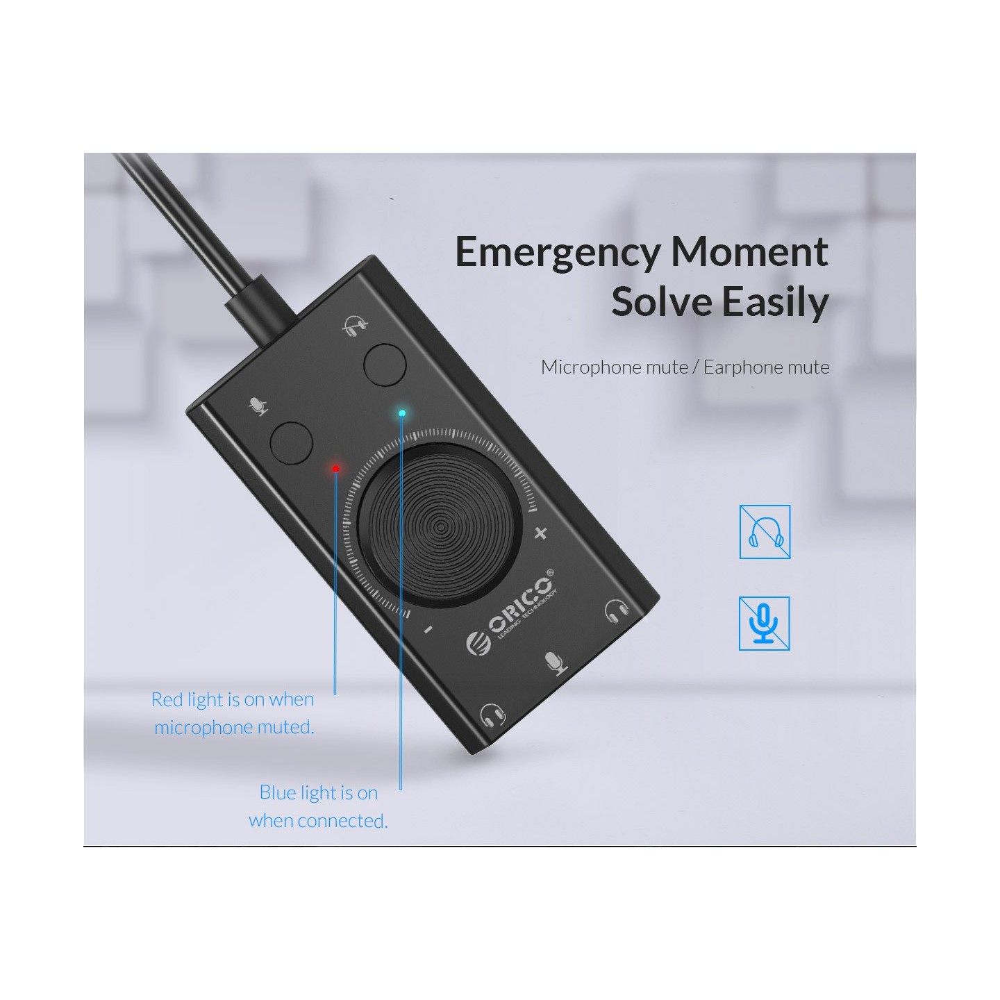 Orico Converter USB-A to Sound Card - SC2 - USB-A to Sound Card with Volume — Buy in Cyprus with Fast Delivery