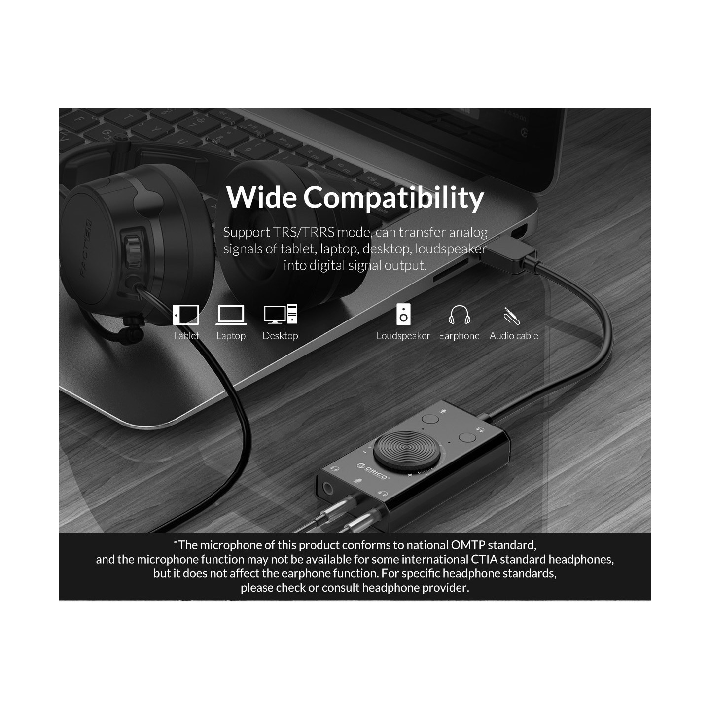 Orico Converter USB-A to Sound Card - SC2 - USB-A to Sound Card with Volume — Buy in Cyprus with Fast Delivery