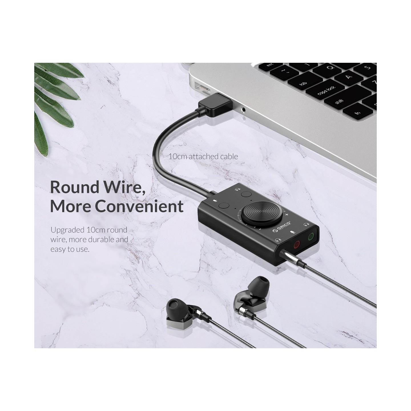 Orico Converter USB-A to Sound Card - SC2 - USB-A to Sound Card with Volume — Buy in Cyprus with Fast Delivery