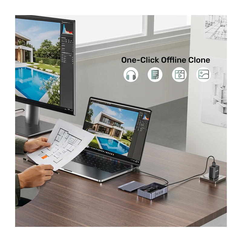 Buy Unitek USB-C 2-Bay External M2 SSD Enclosure with RAID - S1247A - 20Gbps in Cyprus, Nicosia, Limassol, Larnaka, Pafos