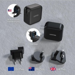 Buy Unitek 100W 4in1 GaN Multiplug Charger Black - P1112ABK - 100W 4in1 GaN Mult... in Cyprus, Nicosia, Limassol, Larnaka, Pafos