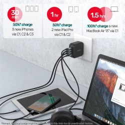 Buy Unitek 100W 4in1 GaN Multiplug Charger Black - P1112ABK - 100W 4in1 GaN Mult... in Cyprus, Nicosia, Limassol, Larnaka, Pafos