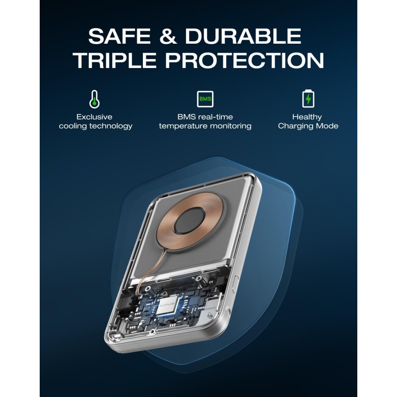 Buy EcoFlow Charge Powerbank - Magnetic RAPID 10000mAh Silver in Cyprus, Nicosia, Limassol, Larnaka, Pafos