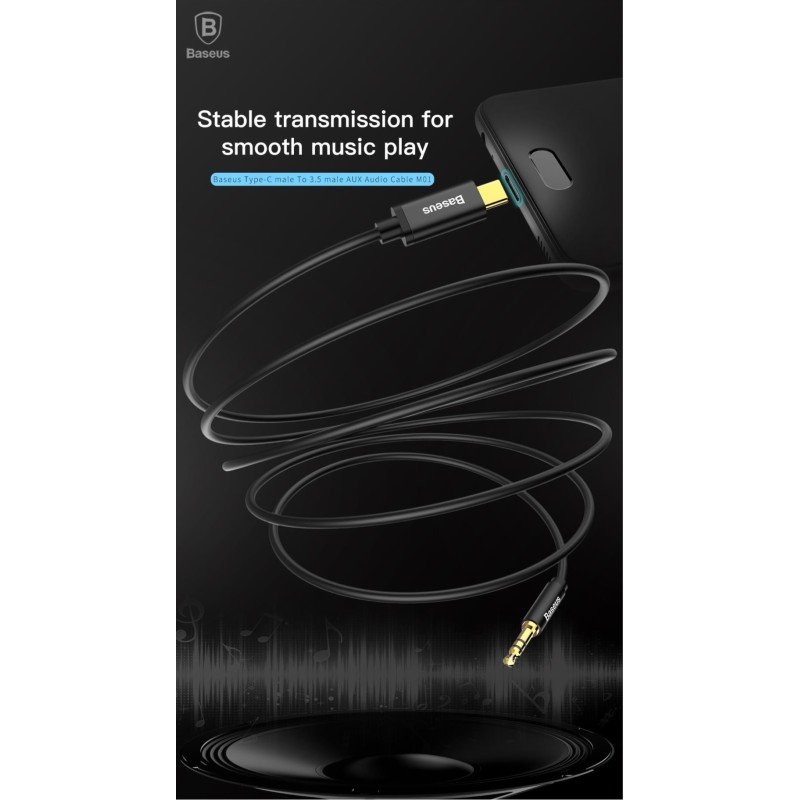 Buy Baseus Yiven Type-C Male to 3.5 Male Audio Cable - 1.2m in Cyprus, Nicosia, Limassol, Larnaka, Pafos