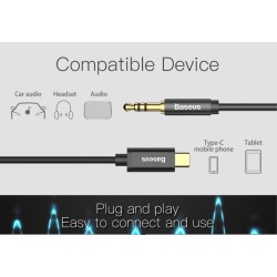 Buy Baseus Yiven Type-C Male to 3.5 Male Audio Cable - 1.2m in Cyprus, Nicosia, Limassol, Larnaka, Pafos