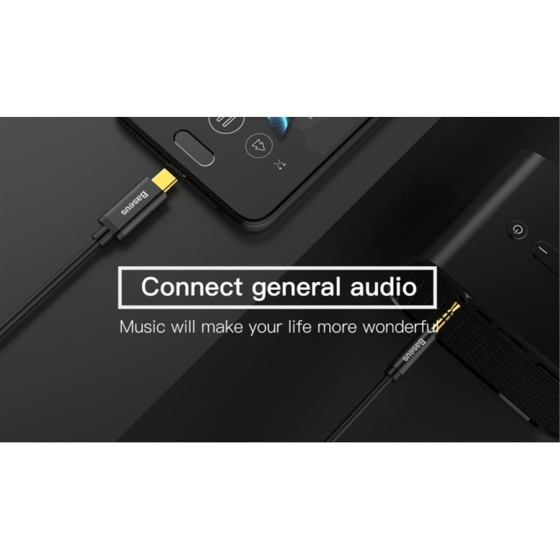 Buy Baseus Yiven Type-C Male to 3.5 Male Audio Cable - 1.2m in Cyprus, Nicosia, Limassol, Larnaka, Pafos
