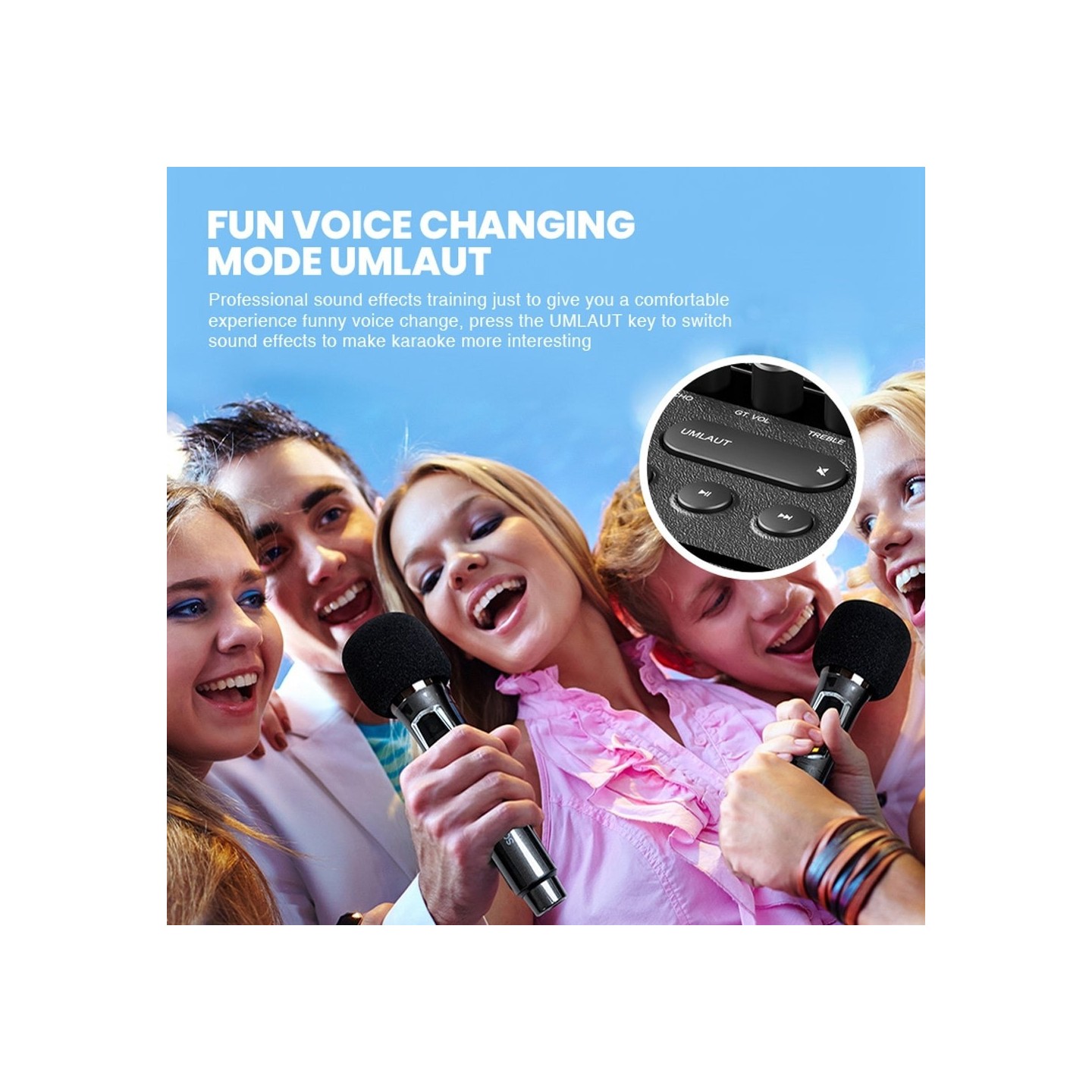 SonicGear HYPERBOX - 1500 Pro - 15'' Portable Karaoke Speaker 240W BT USB 2x Wireless Mics — Buy in Cyprus with Fast Delivery