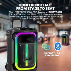 Buy SonicGear HYPERBOX - 1500 Pro - 15'' Portable Karaoke Speaker 240W BT USB 2x... in Cyprus, Nicosia, Limassol, Larnaka, Pafos