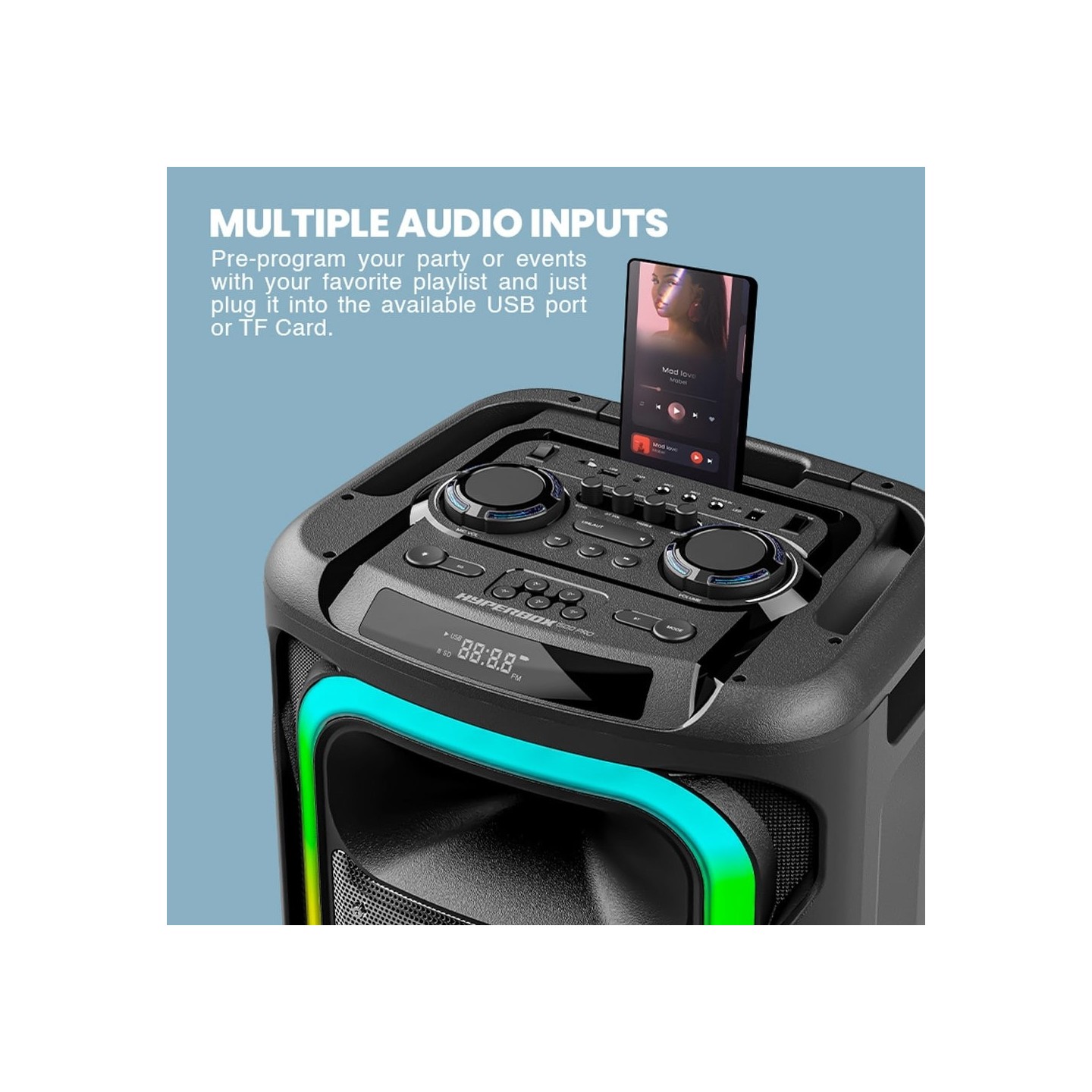 SonicGear HYPERBOX - 1500 Pro - 15'' Portable Karaoke Speaker 240W BT USB 2x Wireless Mics — Buy in Cyprus with Fast Delivery