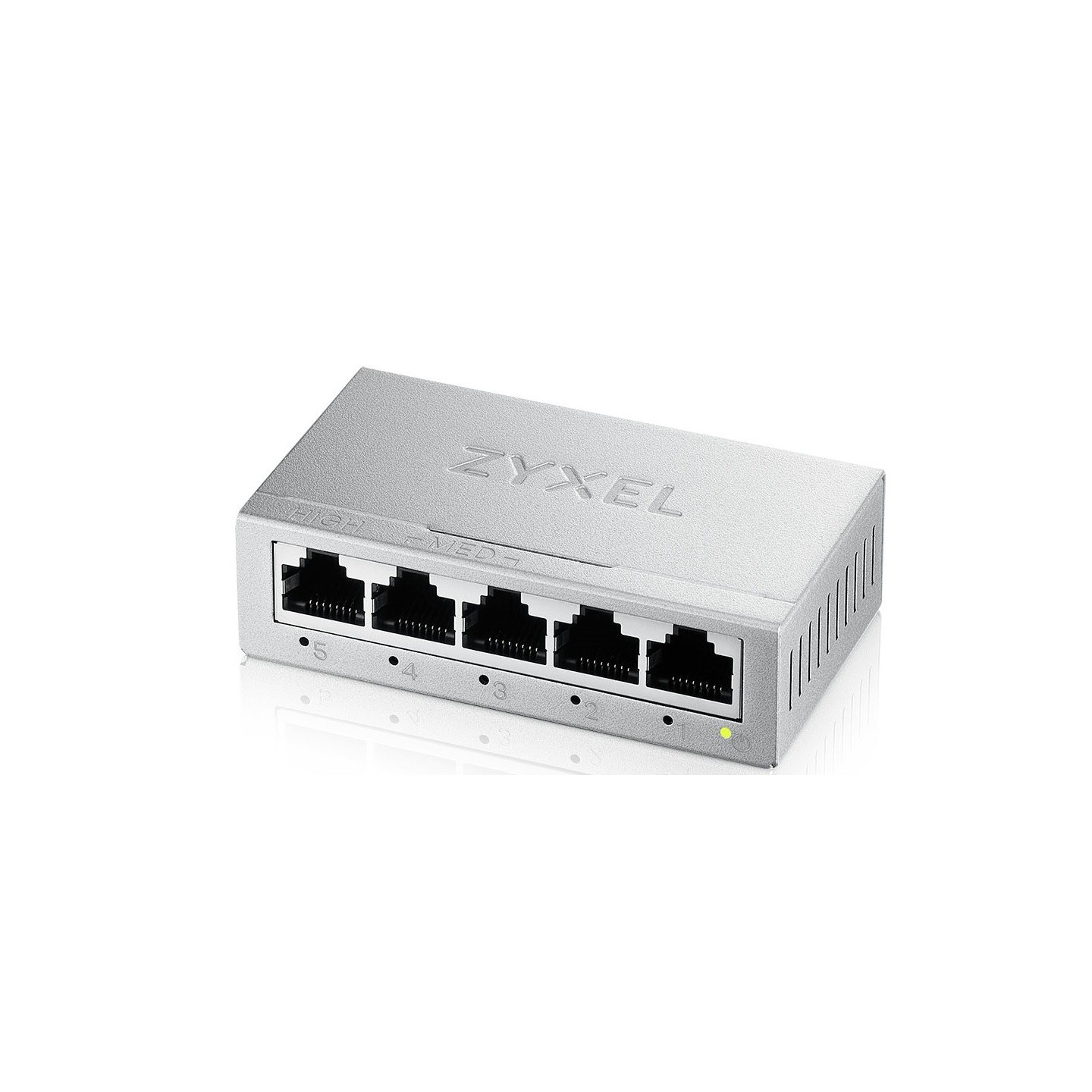 Zyxel Switch - GS-105BV5 - Gigabit Ethernet 5-Port Metal with QoS UK Plug — Buy in Cyprus with Fast Delivery