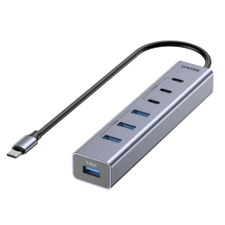 Unitek H1335A 7-Port USB-C Hub 3xC 10Gbps 4xA 5Gbps w/Power Supply — Armenius Store Cyprus