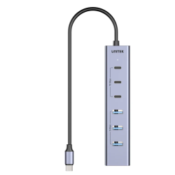 Unitek USB-A Hub 7-Port 3xUSB-C 4xUSB-A with Power Supply - H1335A - 7-Port 3xUSB-C 4xUSB-A with Power Supply