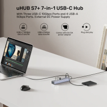 Unitek H1335A 7-Port USB-C Hub – 3x 10Gbps USB-C + 4x 5Gbps USB-A | Armenius Store
