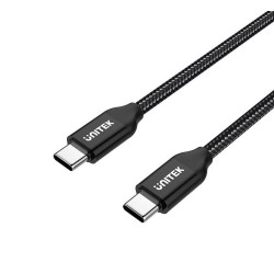 Buy Unitek Braided Type-C to Type-C Cable PD 100W 2.0m - C14059BK - Braided Type... in Cyprus, Nicosia, Limassol, Larnaka, Pafos