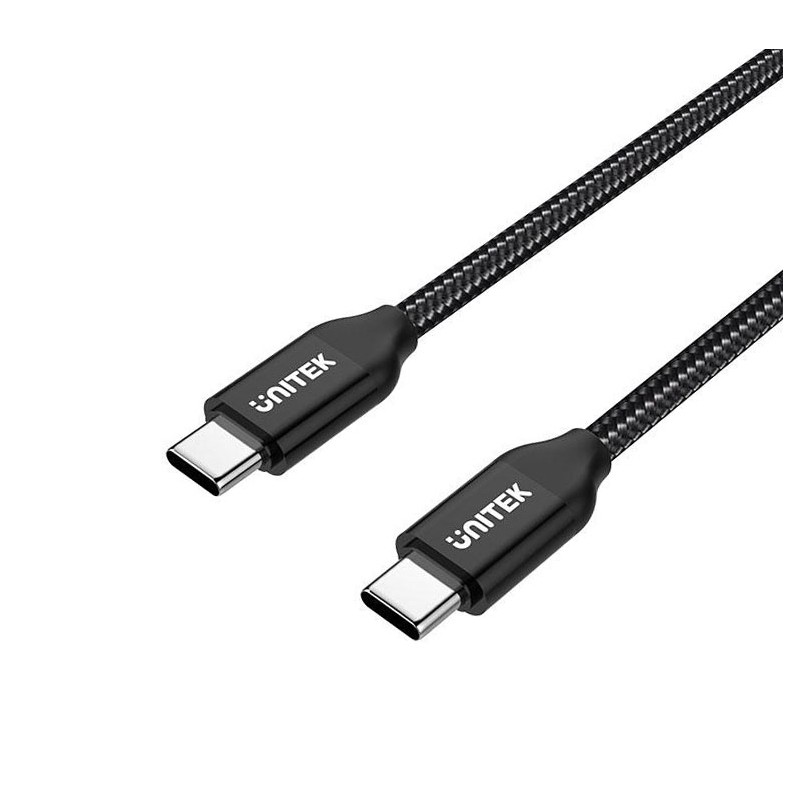 Buy Unitek Braided Type-C to Type-C Cable PD 100W 2.0m - C14059BK - Braided Type... in Cyprus, Nicosia, Limassol, Larnaka, Pafos