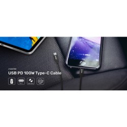 Buy Unitek Braided Type-C to Type-C Cable PD 100W 2.0m - C14059BK - Braided Type... in Cyprus, Nicosia, Limassol, Larnaka, Pafos