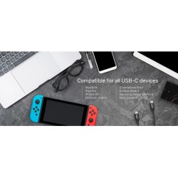 Unitek C14059BK Braided USB-C to USB-C 100W PD 2m Cable (Boxed) — Buy in Cyprus with Fast Delivery