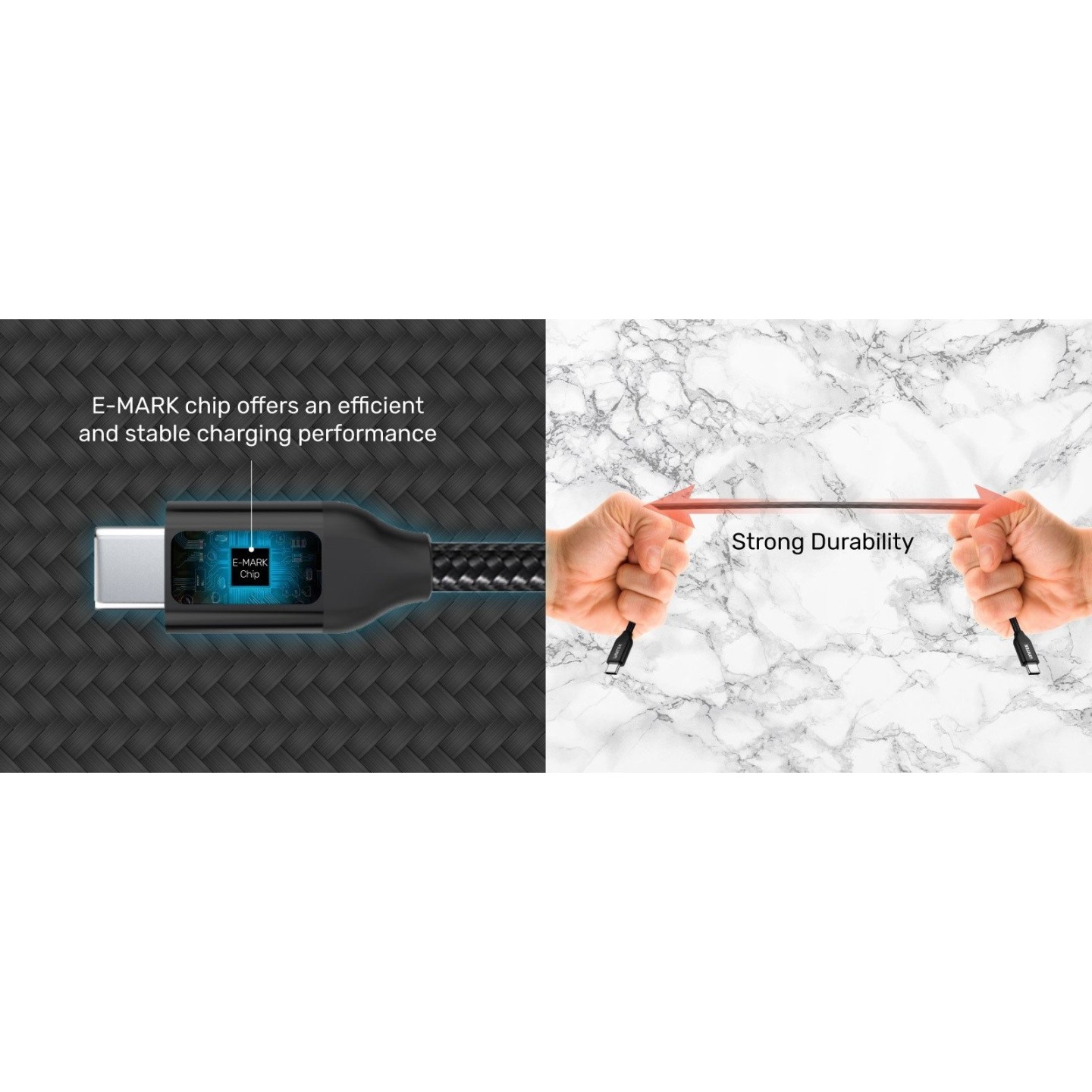 Unitek C14059BK Braided USB-C to USB-C 100W PD 2m Cable (Boxed) — Buy in Cyprus with Fast Delivery