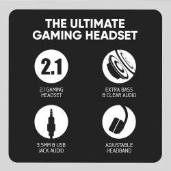 Buy Armaggeddon Headset - PULSE 1 - Chroma Gaming Headset 3.5mm 2.1 40mm White in Cyprus, Nicosia, Limassol, Larnaka, Pafos