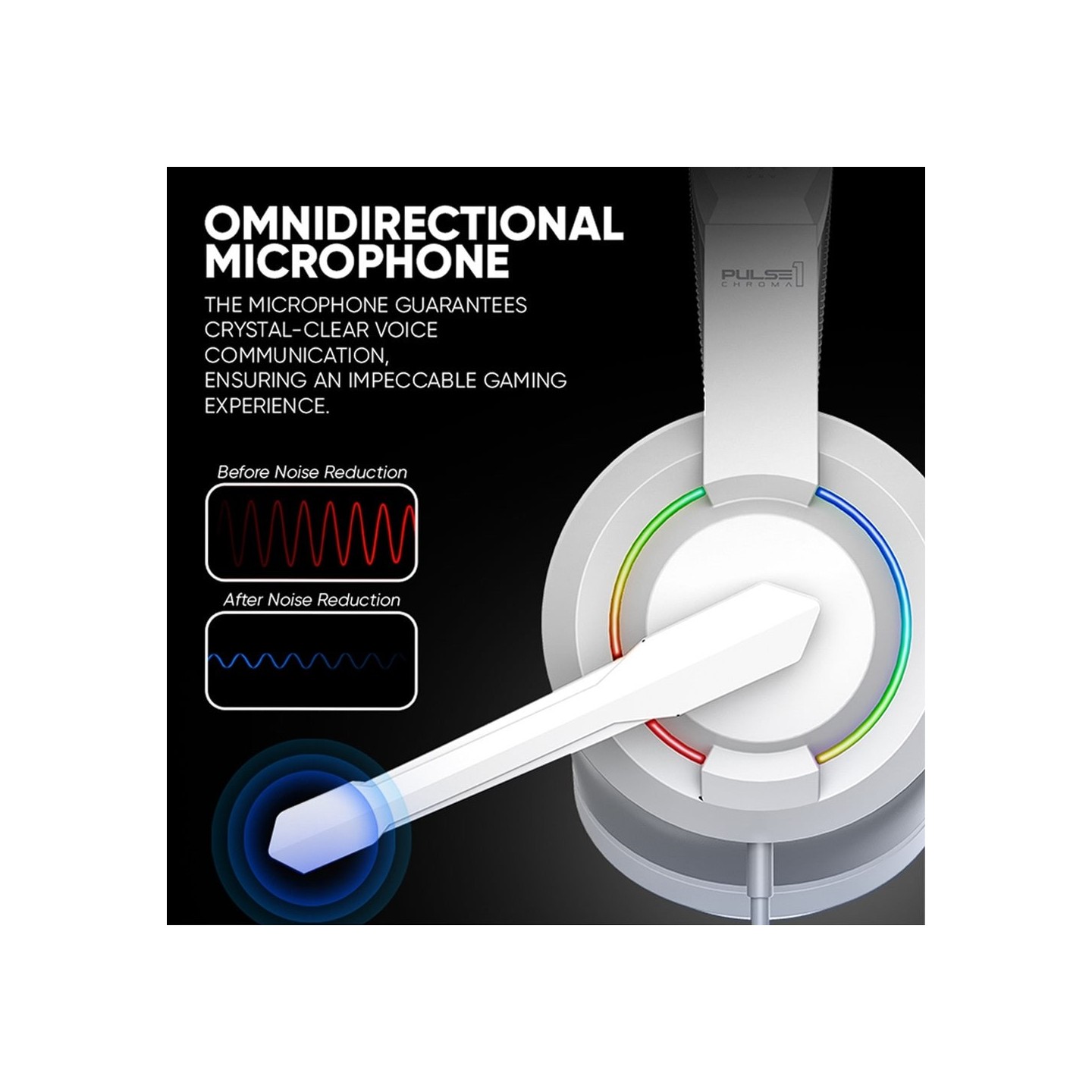 Armaggeddon Pulse 1 Chroma Gaming Headset 3.5mm 2.1 40mm White (Boxed) — Buy in Cyprus with Fast Delivery