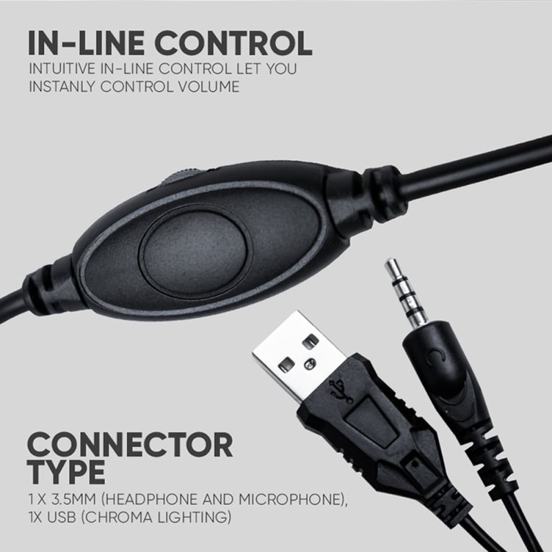 Buy Armaggeddon Headset - PULSE 1 - Chroma Gaming Headset 3.5mm 2.1 40mm White in Cyprus, Nicosia, Limassol, Larnaka, Pafos