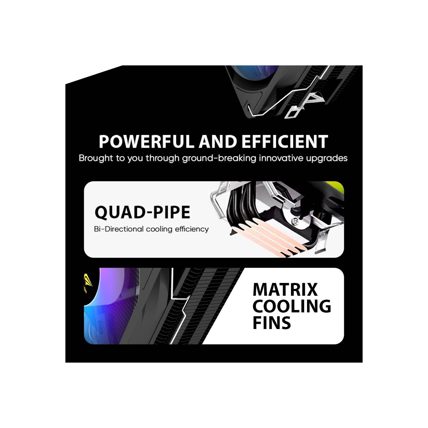 Armaggeddon Blizzard 2 ARGB CPU Cooler 120mm - Black (Boxed) — Buy in Cyprus with Fast Delivery