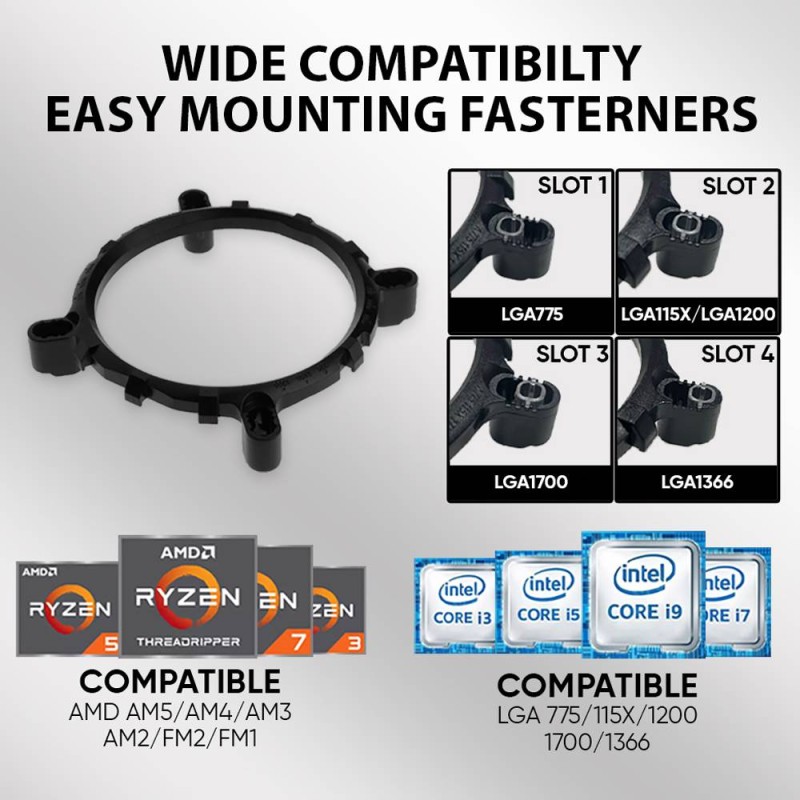 Buy Armaggeddon Gaming Cooling CPU Silent RGB Fan 4-Pipe - BLIZZARD 2 - Black in Cyprus, Nicosia, Limassol, Larnaka, Pafos