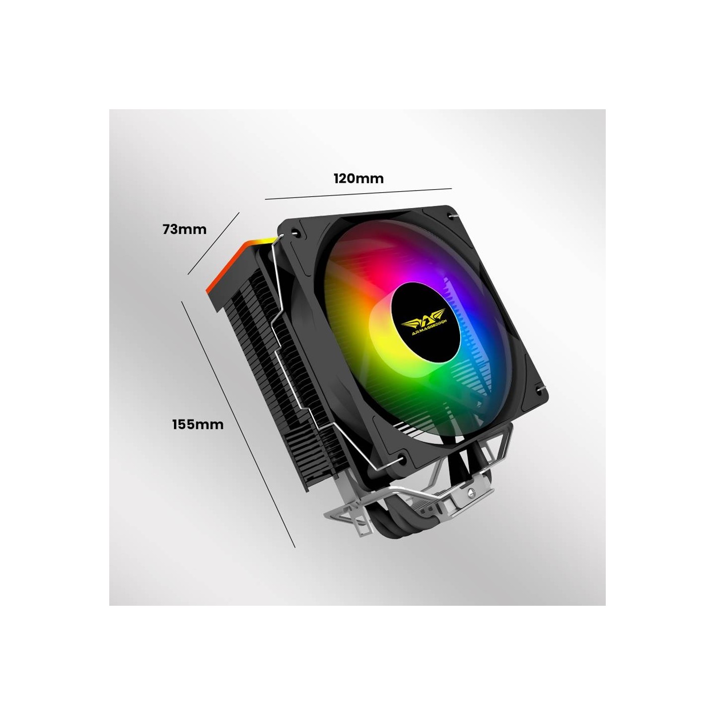 Armaggeddon Blizzard 2 ARGB CPU Cooler 120mm - Black (Boxed) — Buy in Cyprus with Fast Delivery