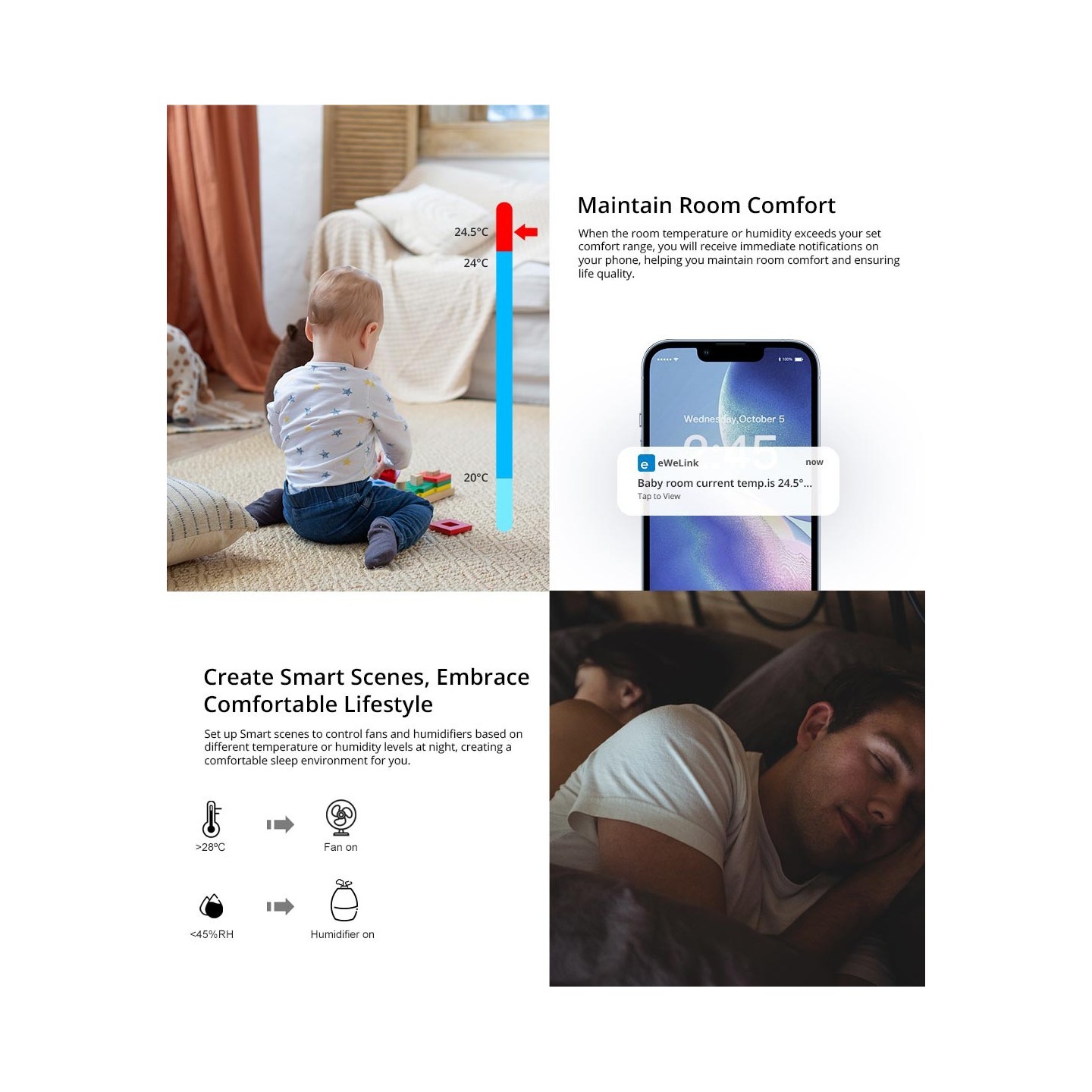 SONOFF Zigbee Smart Temperature Humidity Sensor - SNZB-02P - Zigbee Smart Temperature Humidity Sensor