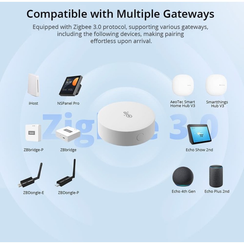 Buy SONOFF Zigbee Smart Temperature Humidity Sensor - SNZB-02P - Zigbee Smart Te... in Cyprus, Nicosia, Limassol, Larnaka, Pafos