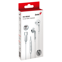 Buy Genius Headset - HS-M365 - In-Ear USB-C Inline Control White in Cyprus, Nicosia, Limassol, Larnaka, Pafos