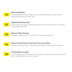 Buy Baseus Headphones In Ear TWS Bowie - E2 - Black in Cyprus, Nicosia, Limassol, Larnaka, Pafos