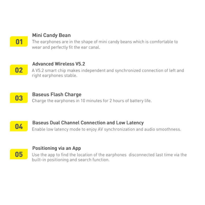 Buy Baseus Headphones In Ear TWS Bowie - E2 - Black in Cyprus, Nicosia, Limassol, Larnaka, Pafos