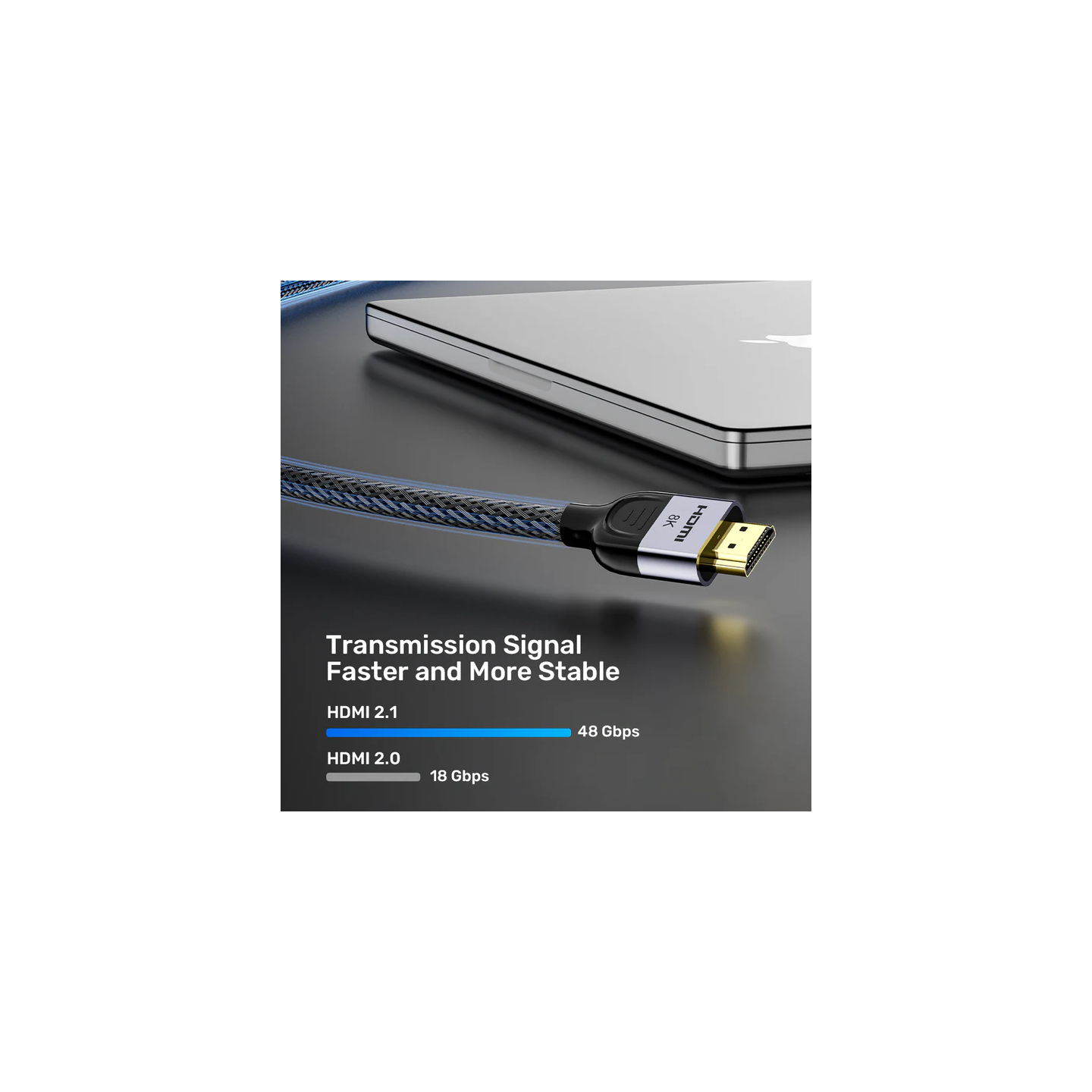 Unitek HDMI 2.1 Cable - C11093RGY-1.5M - 8K60Hz Braided 1.5m — Buy in Cyprus with Fast Delivery