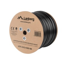 Buy Lanberg CAT5e FTP CU Cable Outdoor 305m Black - LCF5-21CU-0305-BK - Cat5e FT... in Cyprus, Nicosia, Limassol, Larnaka, Pafos