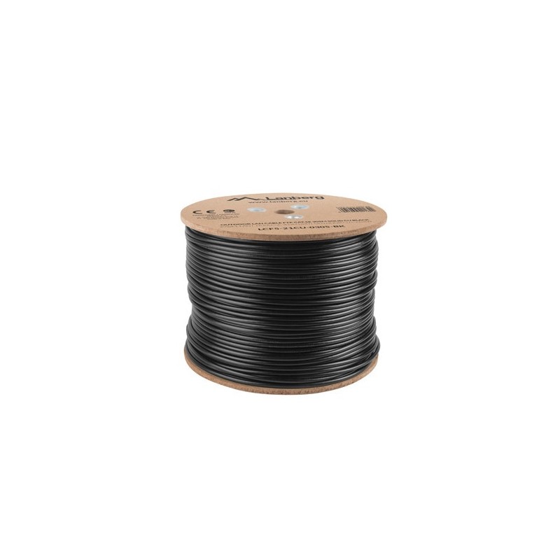 Buy Lanberg CAT5e FTP CU Cable Outdoor 305m Black - LCF5-21CU-0305-BK - Cat5e FT... in Cyprus, Nicosia, Limassol, Larnaka, Pafos