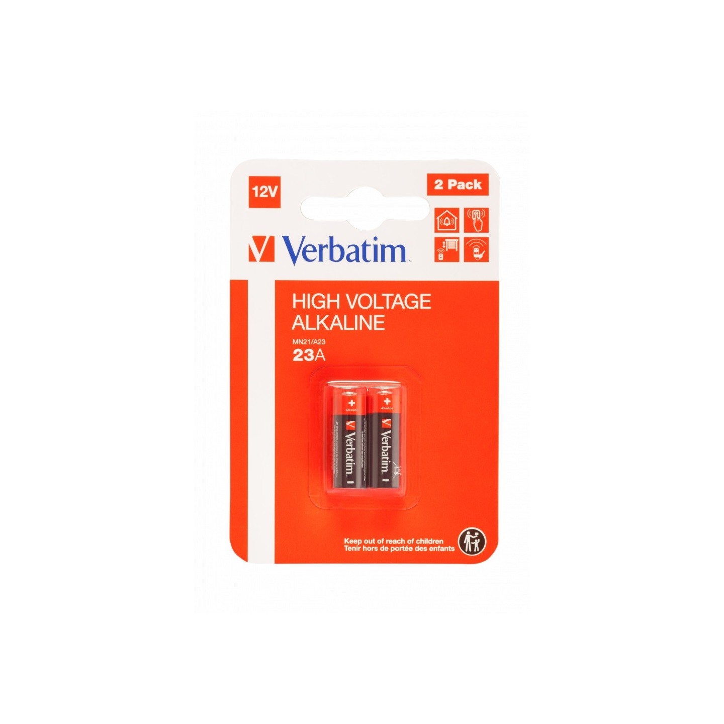 Verbatim Alkaline 12V 23A - MN21 A23 - 2pcs Batteries — Buy in Cyprus with Fast Delivery