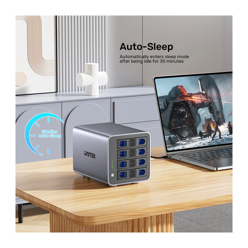 Buy Unitek 4-Bay External SATA 2.5 3.5 HDD SSD Enclosure with RAID USB-A S1301A in Cyprus, Nicosia, Limassol, Larnaka, Pafos