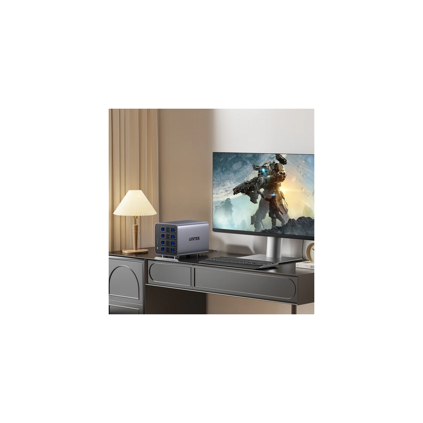 Unitek 4-Bay External SATA 2.5 3.5 HDD SSD Enclosure with RAID USB-A S1301A — Buy in Cyprus with Fast Delivery