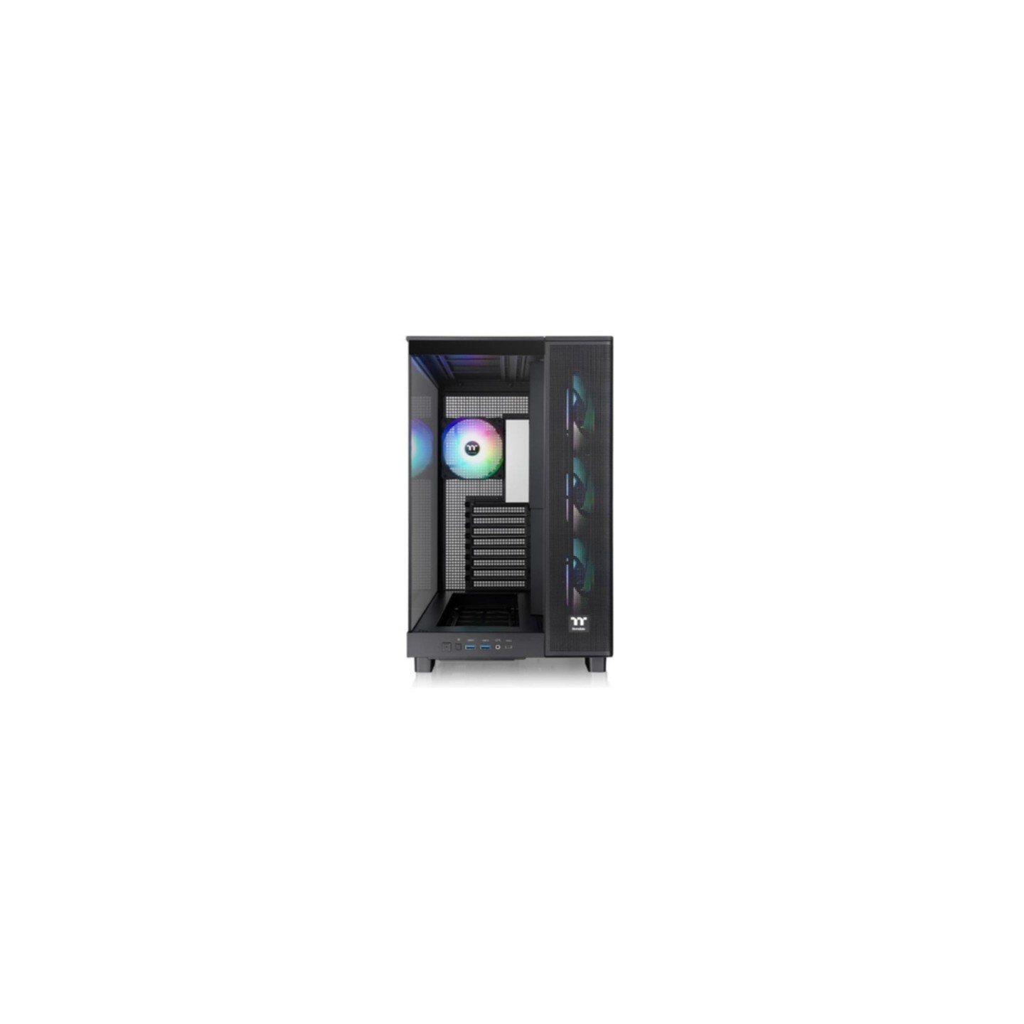 Thermaltake View 380 XL TG ARGB CA-1E7-00M1WN-00 - Mid Tower PC Case, Black, Tempered Glass, 4x ARGB Fans (Boxed)