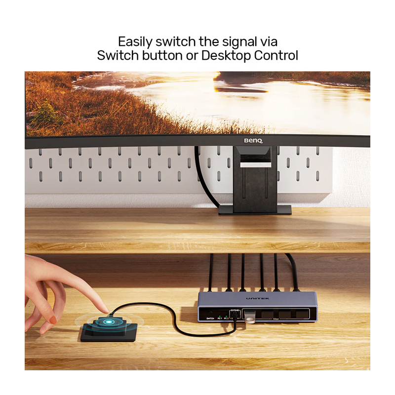 Buy Unitek KVM HDMI Switch - V1309A - 2-1 4K60Hz with 4-Port USB 3.0 in Cyprus, Nicosia, Limassol, Larnaka, Pafos