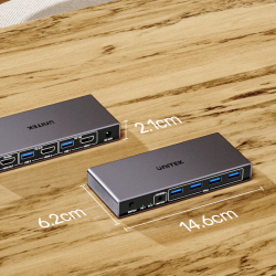 Buy Unitek KVM HDMI Switch - V1309A - 2-1 4K60Hz with 4-Port USB 3.0 in Cyprus, Nicosia, Limassol, Larnaka, Pafos