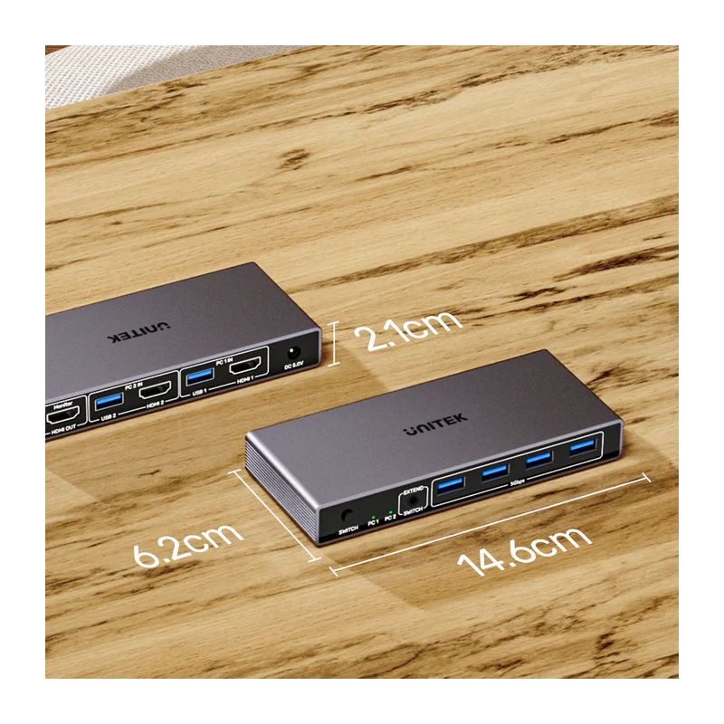 Buy Unitek KVM HDMI Switch - V1309A - 2-1 4K60Hz with 4-Port USB 3.0 in Cyprus, Nicosia, Limassol, Larnaka, Pafos