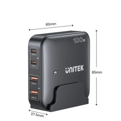 Buy Unitek Charge Desktop - P1229ABK - 100W 4in1 GaN Charger Black in Cyprus, Nicosia, Limassol, Larnaka, Pafos